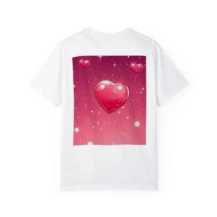 Glossy Pink Hearts Floating Sparkly Background