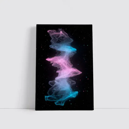 Pink Blue Nebula Smoke Galaxy Space Art