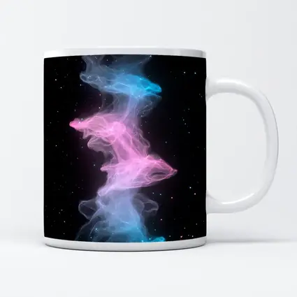 Pink Blue Nebula Smoke Galaxy Space Art