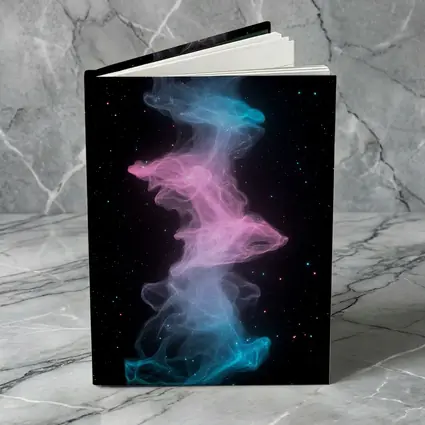 Pink Blue Nebula Smoke Galaxy Space Art