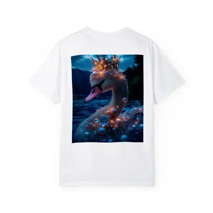 Royal Swan Crown Pearls Blue Night Lake