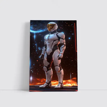 Futuristic Astronaut Suit Deep Space Stars