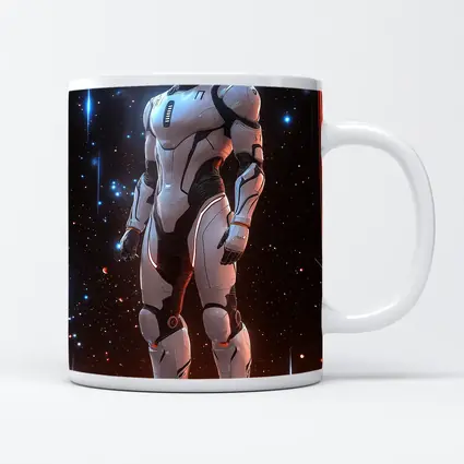Futuristic Astronaut Suit Deep Space Stars