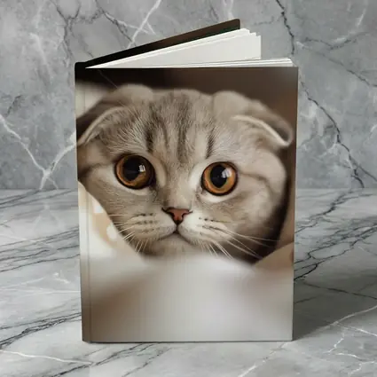 Scottish Fold Cat Close Up Soft Background