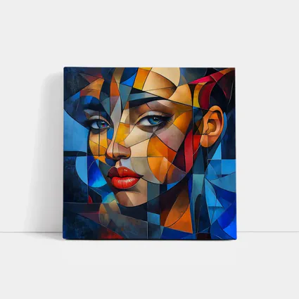 Cubist Women Portrait Abstract Geometric Art