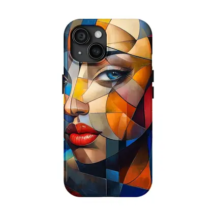 Cubist Women Portrait Abstract Geometric Art