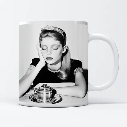 Dreamy Girl Black White Retro Photography Art