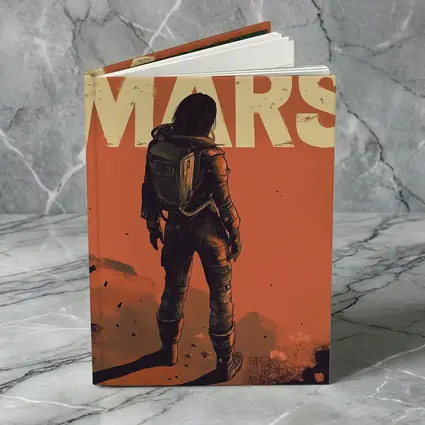 Astronaut Standing Alone On Mars Surface