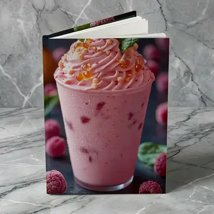 Raspberry Milkshake Pink Whipped Cream Dessert