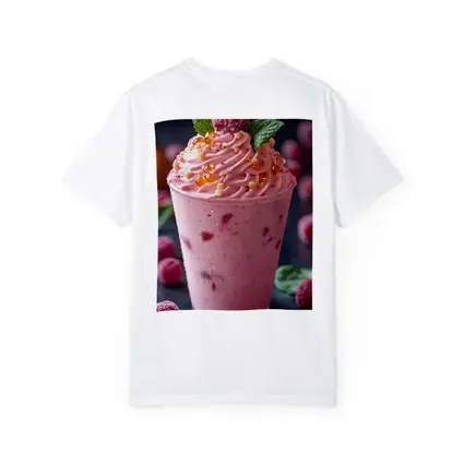 Raspberry Milkshake Pink Whipped Cream Dessert