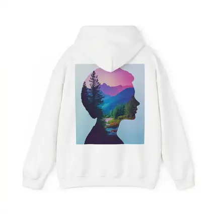 Woman Silhouette Double Exposure Mountain Forest