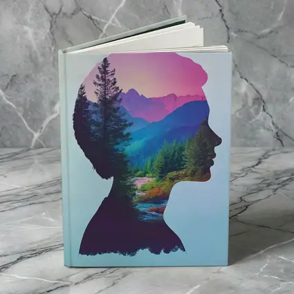 Woman Silhouette Double Exposure Mountain Forest