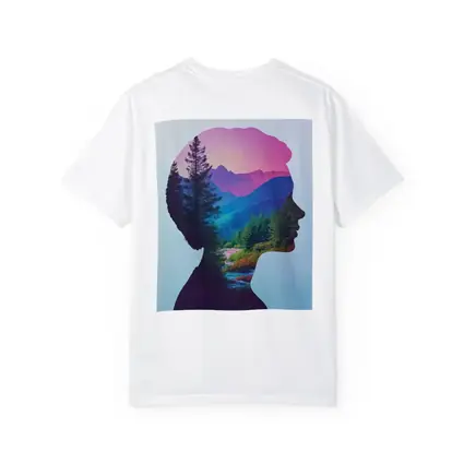 Woman Silhouette Double Exposure Mountain Forest