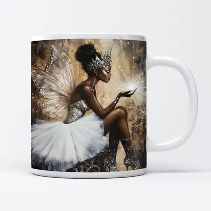 Black Fairy Queen Blowing Glitter Magic