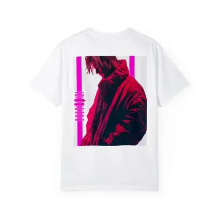 Man In Bomber Jacket Neon Pink Light