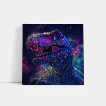 Cosmic Galaxy T-Rex Dinosaur Neon Space