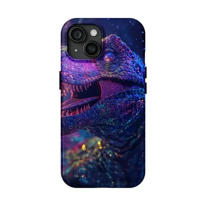 Cosmic Galaxy T-Rex Dinosaur Neon Space
