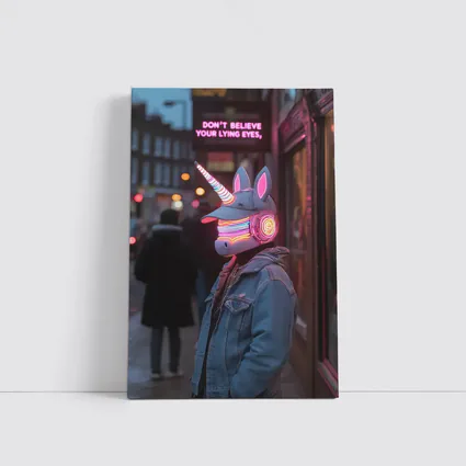 Neon Unicorn Street Photography Urban Night