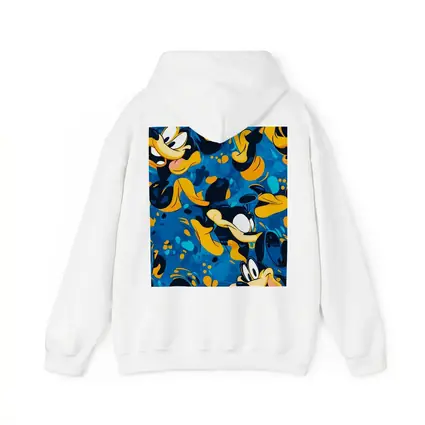 Goofy Character Pattern Blue Cartoon Background