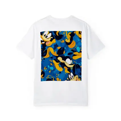 Goofy Character Pattern Blue Cartoon Background