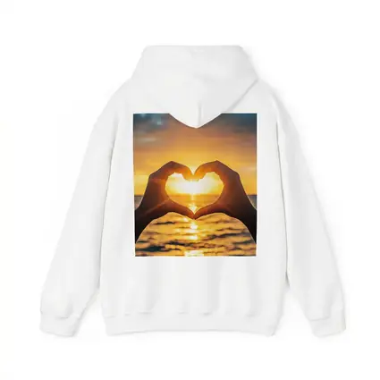 Heart Hands Silhouette Ocean Sunset Love