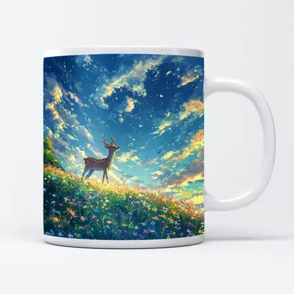 Spotted Deer on Wildflower Hill Anime Style