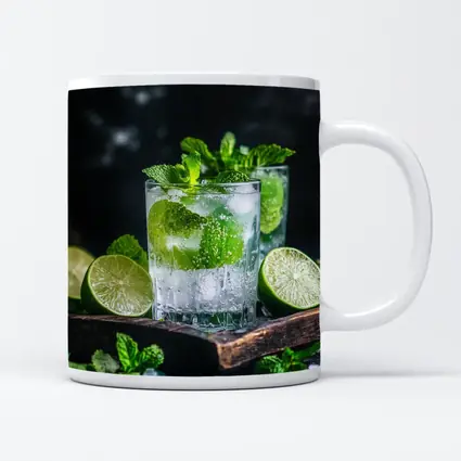 Mojito Cocktail With Lime And Mint