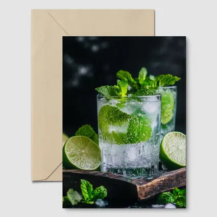 Mojito Cocktail With Lime And Mint