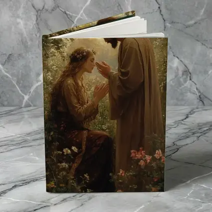 Jesus Blessing Woman in Garden Painting