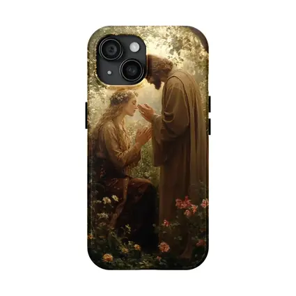 Jesus Blessing Woman in Garden Painting