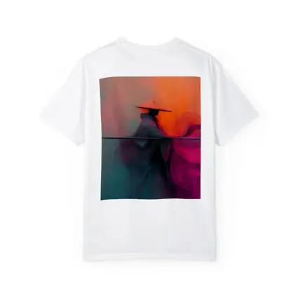 Samurai Warrior Abstract Painting Teal Orange