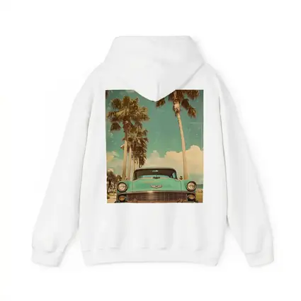 Retro Chevrolet Classic Car Palm Trees