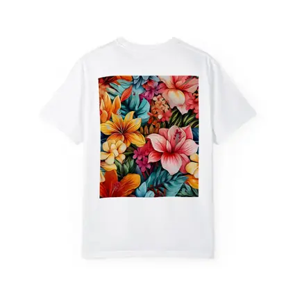 Tropical Hibiscus Floral Pattern Colorful Art