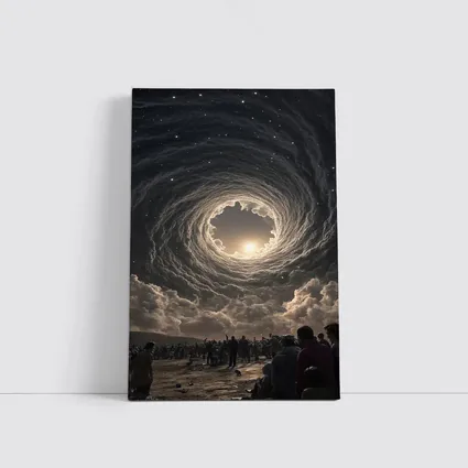 Cosmic Spiral Cloud Portal Crowd Sky