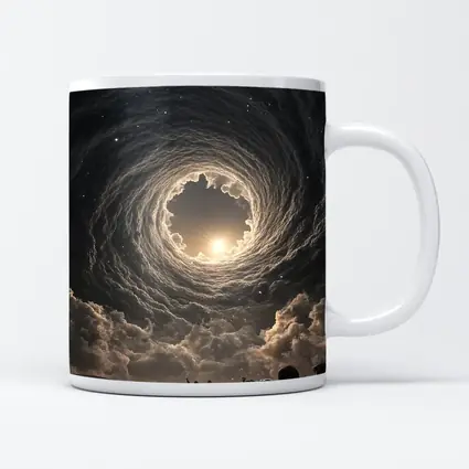 Cosmic Spiral Cloud Portal Crowd Sky