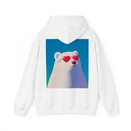Polar Bear Heart Sunglasses Blue Sky