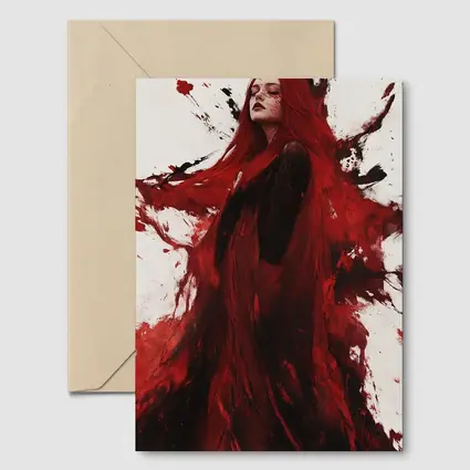 Red Haired Woman Dark Fantasy Art
