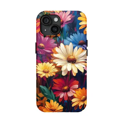 Colorful Daisy Flowers Oil Painting Art