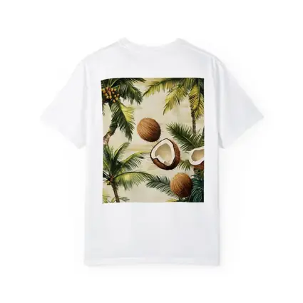 Tropical Coconut Palm Trees Botanical Illustration