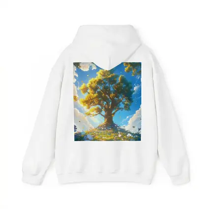 Golden Tree Blue Sky Floral Fantasy