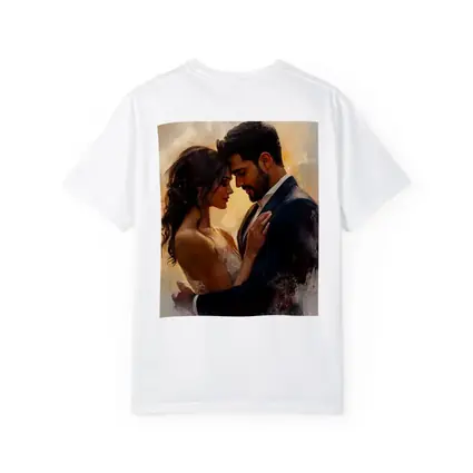 Romantic Couple Embrace Oil Painting Art