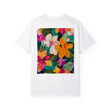 Tropical Flowers Illustration Bold Colorful Pattern