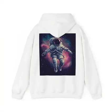 Astronaut Floating In Colorful Galaxy Nebula