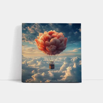 Peony Hot Air Balloon Above Clouds
