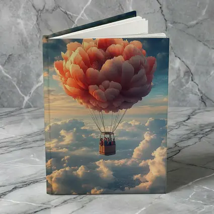 Peony Hot Air Balloon Above Clouds