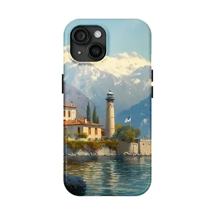 Italian Lake Villa Lighthouse Alpine Mountains