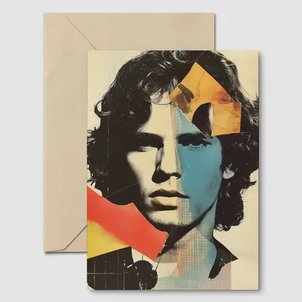 Young Man Pop Art Collage Portrait