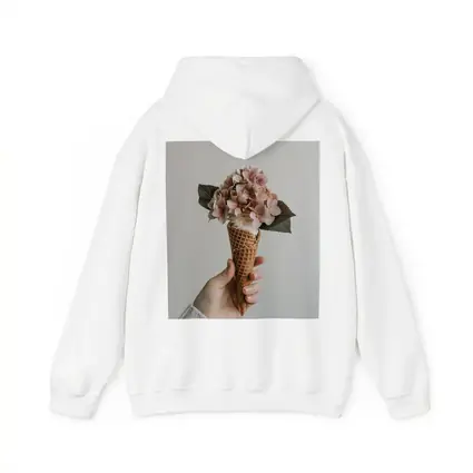 Hydrangea Flowers in Waffle Cone Hand