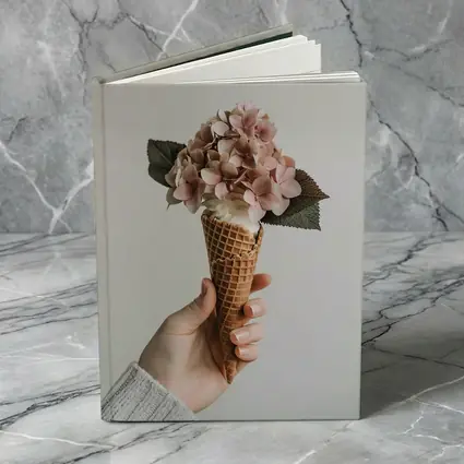 Hydrangea Flowers in Waffle Cone Hand