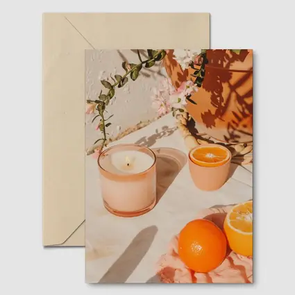 Orange Scented Candle Warm Summer Sunlight